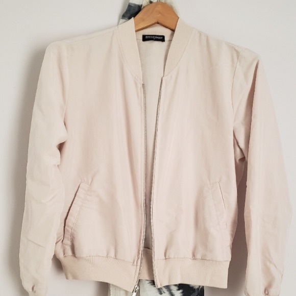 American Apparel Jackets & Blazers - Soft zip up bomber jacket cream / beige NWT
